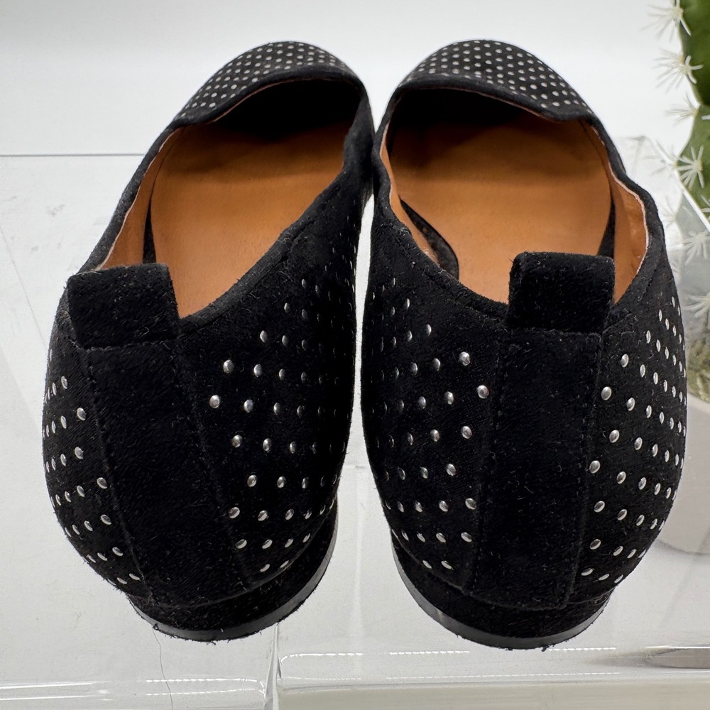 ABound Embellished Flat Shoes Round Toe Slip‎ On Faux Suede Black Womens Size 7 - Picture 6 of 9